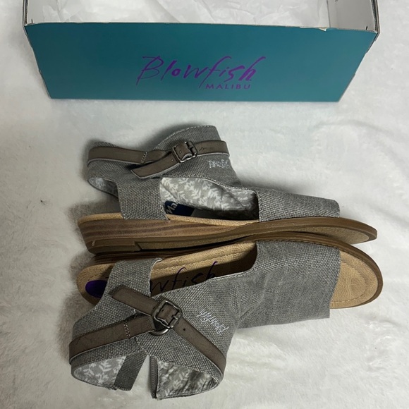 Blowfish Malibu Gray Slingback Women's Sandals - Picture 1 of 12